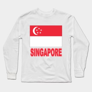 The Pride of Singapore - National Flag Design Long Sleeve T-Shirt